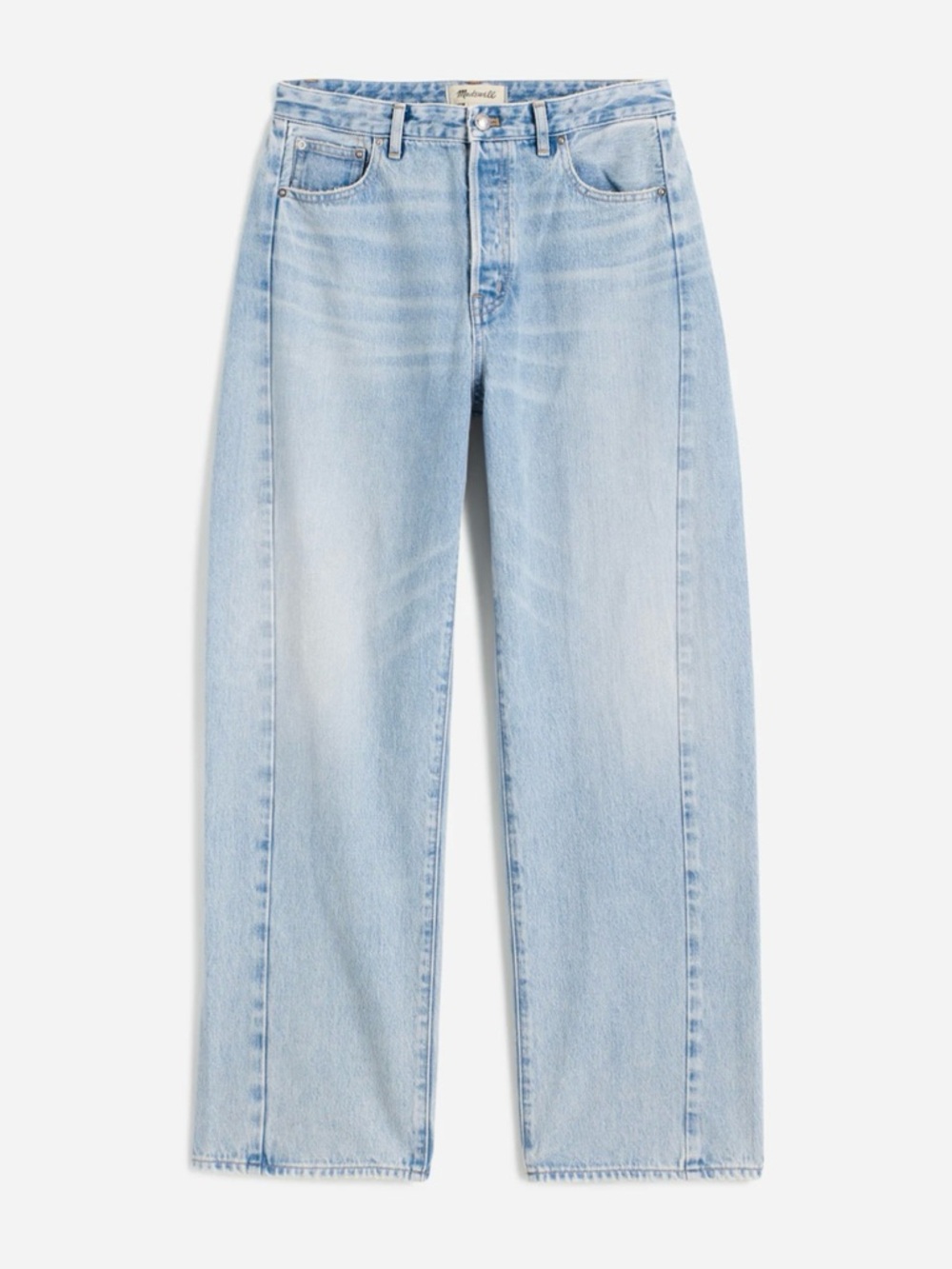 Madewell pieced barrel jeans